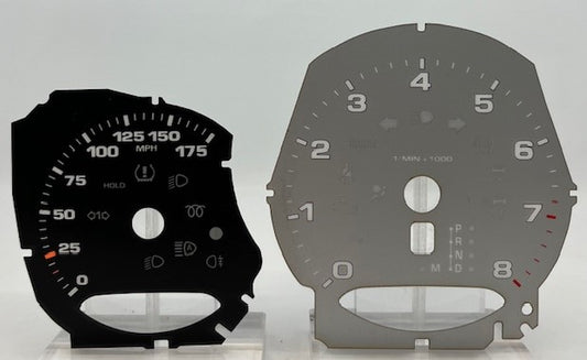 Porsche 911 Macan Silver 8 Tach & Black Speedo 2018-2022 P-1100