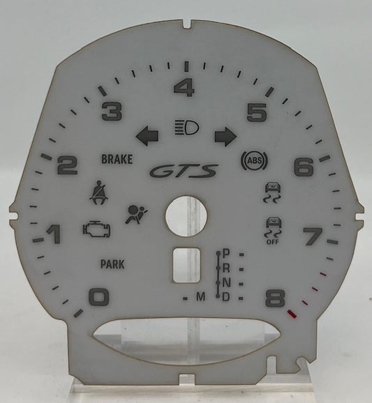 Porsche GTS Tach Only White 2018-2022 P-1051B