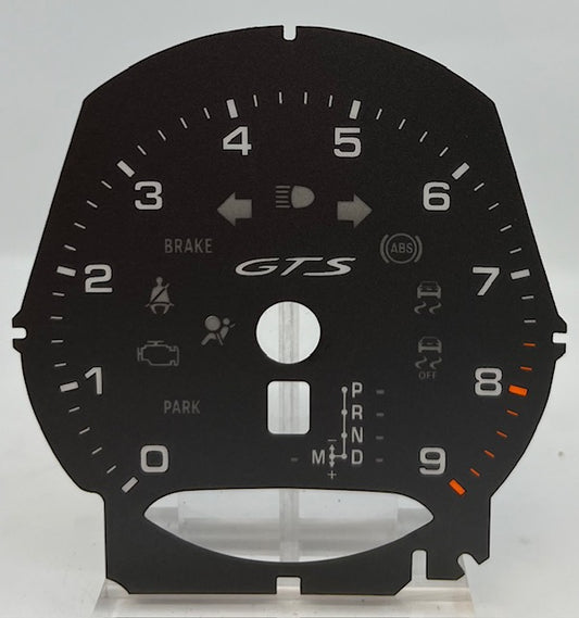 Porsche GTS 9 Tach Only (GRAY) 2018-2022 P-1107C