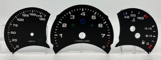 Porsche 911 7 Tach & 190 Speedo 6 Piece Set 2000-2009 P-1104