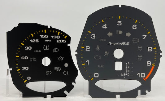 Porsche Spyder RS 10 Tach & 205 MPH (GRAY) 2018-2022 P-1108
