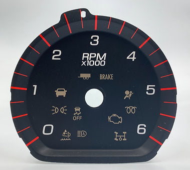 Chevrolet Silverado 2014-2018 3D Red Tach Only Diesel G-3002